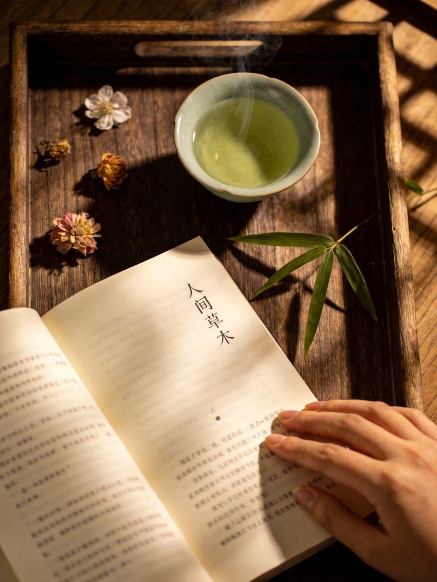 《人间草木》与一杯绿茶